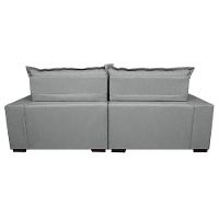 Sofá Retrátil e Reclinável com Molas Ensacadas Cama inBox Prime 3,12m Tecido Linho Cinza Claro - 6