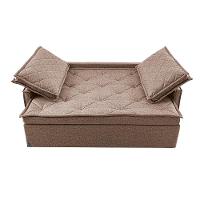 Sofá Sem Caixa Retrátil e Reclinável 1,65m Cama inBox Loft Linho Bege Escuro - 5