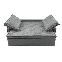 Sofá Sem Caixa Retrátil e Reclinável 1,65m Cama inBox Loft Linho Cinza Claro - 5