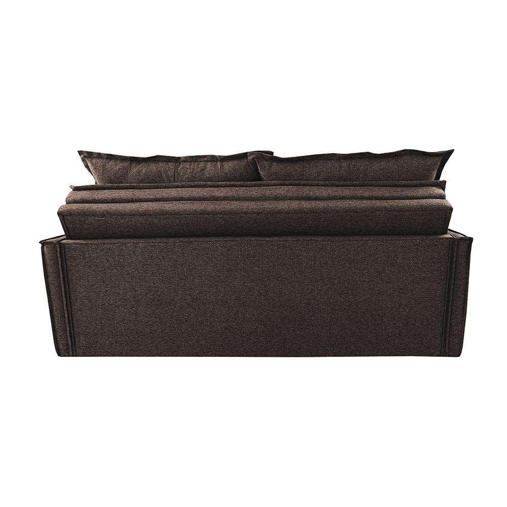 Sofá Sem Caixa Retrátil e Reclinável 1,65m Cama inBox Flat Linho Marrom - 6