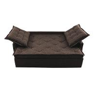 Sofá Sem Caixa Retrátil e Reclinável 1,65m Cama inBox Flat Linho Marrom - 5