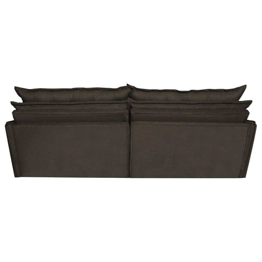 Sofá Sem Caixa Retrátil e Reclinável 1,55m Cama inBox Versátil Suede Velusoft Café - 6