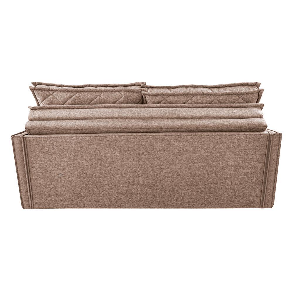 Sofá Sem Caixa Retrátil e Reclinável 1,85m Cama inBox Loft Linho Cinza Escuro - 6