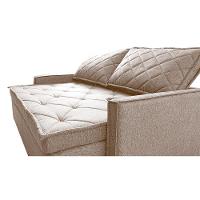 Sofá Sem Caixa Retrátil e Reclinável 1,85m Cama inBox Loft Linho Bege Claro