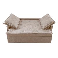 Sofá Sem Caixa Retrátil e Reclinável 1,85m Cama inBox Loft Linho Bege Claro - 5