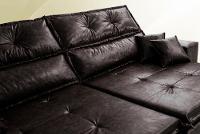 Sofá Tourino 2,52m Retrátil Reclinável, Molas e Pillow no Assento Tecido Courino Café Cama InBox - 3