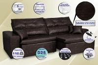 Sofá Tourino 2,32m Retrátil Reclinável, Molas e Pillow no Assento Tecido Courino Café Cama InBox - 4