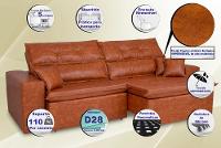 Sofá Tourino 2,02m Retrátil Reclinável, Molas e Pillow no Assento Tecido Courino Caramelo Cama InBox - 5