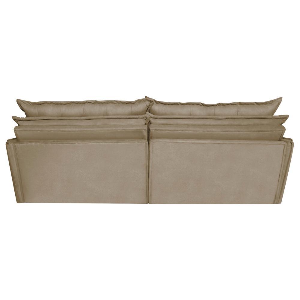 Sofá Sem Caixa Retrátil Reclinável 2,95m Cama inBox Versátil com Pillow Top e Molas Velusoft Bege - 6