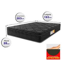Colchão King OrtoFirm Black 193x203x28 One Face Espuma D33 Preto - 2