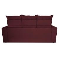 Conjunto de Sofá 3 e 2 Lugares Retrátil e Reclinável 2,00x1,50m Cama inBox Smal Suede Vinho - 6