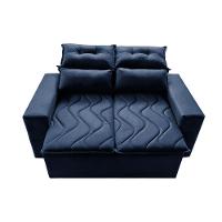 Conjunto de Sofá 3 e 2 Lugares Retrátil e Reclinável 2,00x1,50m Cama inBox Smal Suede Azul - 5