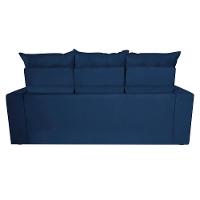 Conjunto de Sofá 3 e 2 Lugares Retrátil e Reclinável 2,00x1,50m Cama inBox Smal Suede Azul - 6