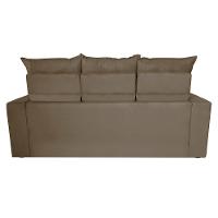Conjunto de Sofá 3 e 2 Lugares Retrátil e Reclinável 2,00x1,50m Cama inBox Smal Suede Castor - 6