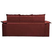 Conjunto de Sofá 3 e 2 Lugares Retrátil Reclinável Cama inBox Compact 2,00x1,50m Velusoft Vermelho - 2