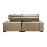 Sofa de Canto Retrátil e Reclinável com Molas Cama inBox Austin 2,30m x 2,30m Suede Velusoft Castor - 6