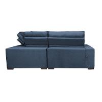 Sofa de Canto Retrátil e Reclinável com Molas Cama inBox Austin 2,40m x 2,40m Suede Velusoft Azul - 6