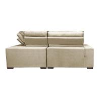 Sofa de Canto Retrátil e Reclinável com Molas Cama inBox Austin 2,40m x 2,40m Suede Velusoft Bege - 6
