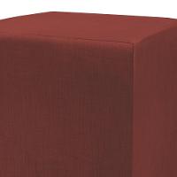 Puff Zelda Quadrado Multiuso 43x43x43cm Tecido Suede Vermelho - 2