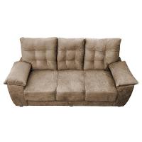 Luxemburgo 3 lugares 2,02m Tecido suede Castor - 5