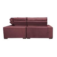 Sofa de Canto Retrátil e Reclinável com Molas Cama inBox Austin 2,40m x 2,40m Suede Velusoft Vinho - 6