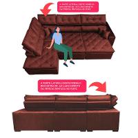 Sofa de Canto Retrátil e Reclinável com Molas Cama inBox Platinum Esquerdo 3,40x2,36 Suede Vinho - 3