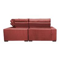 Sofa de Canto Retrátil e Reclinável com Molas Cama inBox Austin 2,70m x 2,70m Suede Velusoft Vermelho - 6