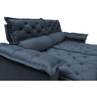 Sofá Retrátil e Reclinável Cama inBox Compact 1,50m Tecido Suede Velusoft Azul