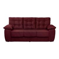 Sofá Luxemburgo 3 Lugares Tecido Suede Vinho - Moveis Marfim - 2