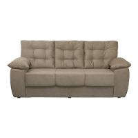 Sofá Luxemburgo 3 Lugares Tecido Suede Castor - Moveis Marfim - 2