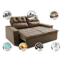 Sofá Retrátil e Reclinável 1,50m Cama inBox Smal com bordado pantográfico Suede Castor - 3