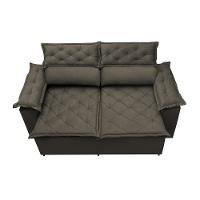 Sofá Retrátil e Reclinável Cama inBox Compact 1,50m Tecido Suede Velusoft Café - 5