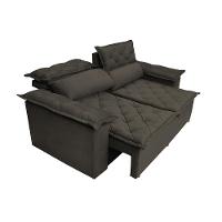 Sofá Retrátil e Reclinável Cama inBox Compact 1,50m Tecido Suede Velusoft Café - 7