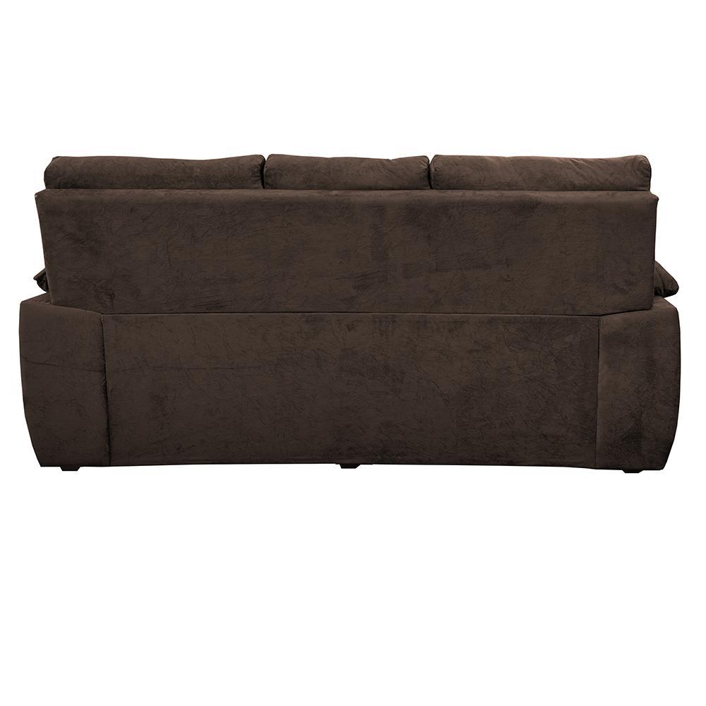 Sofá Luxemburgo 3 Lugares 2,02m Tecido Suede Café - 6