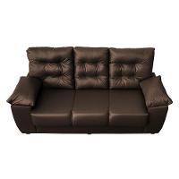 Sofá Luxemburgo 3 Lugares 2,02m Tecido Courino Marrom - 5