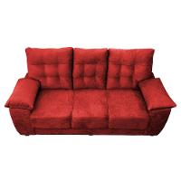 Sofá Luxemburgo 3 Lugares 2,02m Tecido Suede Vermelho - 5