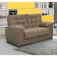 Sofá Luxemburgo 2 Lugares Tecido Suede Castor - Moveis Marfim - 1