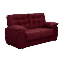 Sofá Luxemburgo 2 Lugares Tecido Suede Vinho - Moveis Marfim - 3