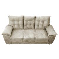 Sofá Luxemburgo 3 Lugares 2,02m Tecido Suede Bege