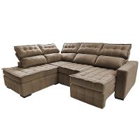 Sofá de Canto Esquerdo 2,65x2,30m Retrátil e Reclinável com Molas Ensacadas Cama inBox Nobre Castor - 8