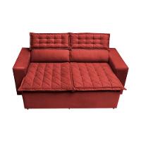 Sofá 3 Lugares Retrátil e Reclinável Cama inBox Slim 1,80m Velusoft Vermelho - 5