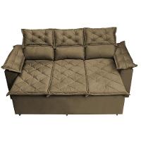 Sofá 3 Lugares Retrátil e Reclinável Cama inBox Compact 2,00m Velusoft Castor - 5