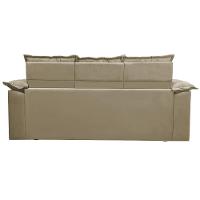Sofá 3 Lugares Retrátil e Reclinável Cama inBox Compact 2,00m Velusoft Bege - 6