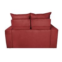Sofá 3 Lugares Retrátil e Reclinável 1,80m Cama inBox Smal com bordado pantográfico Suede Vermelho - 6