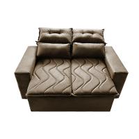 Sofá 3 Lugares Retrátil e Reclinável 1,80m Cama inBox Smal com bordado pantográfico Suede Castor - 5