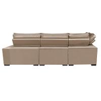 Sofá de Canto Retrátil e Reclinável Esquerdo 3,40x2,36m Molas Cama inBox Espanha Velusoft Bege - 6