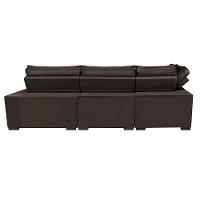 Sofá de Canto Retrátil e Reclinável Esquerdo 3,40x2,36m Molas Cama inBox Espanha Velusoft Café - 6