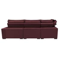 Sofá de Canto Retrátil e Reclinável Esquerdo 3,40x2,36m Molas Cama inBox Espanha Velusoft Vinho - 6