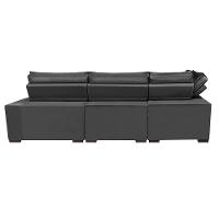 Sofá de Canto Retrátil e Reclinável Esquerdo 3,40x2,36m Molas Cama inBox Espanha Velusoft Cinza - 6