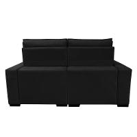 Sofá Retrátil e Reclinável 1,80m Molas Ensacadas e Costura Tripla Cama inBox Nobre Suede Preto - 6